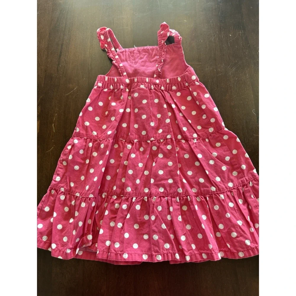 Gymboree Sun Dress Watermelon Strappy Sleeveless Pink Polka Dot 12 18 Months Y2K